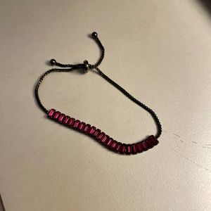 Pink pull strap bracelet